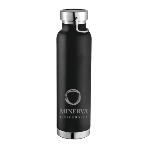  Thor Copper Vacuum Insulated Black Bottle 22oz - Minerva University Primary Mark Engraved