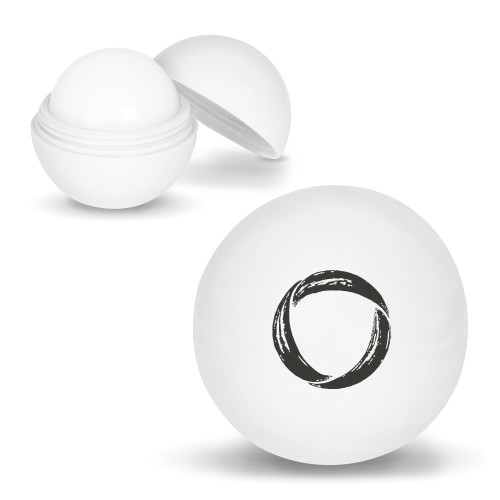  White Lip Moisturizer Ball - Minerva University Symbol