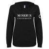 Thumbnail image for  ENZA Womens Black V Notch Raw Edge Fleece Hoodie