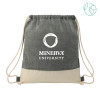 Thumbnail image for  Split Recycled Cotton Natural/Black Drawstring Bag
