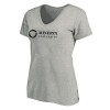 Thumbnail image for  Womens Plus Heather Grey V Neck T Shirt