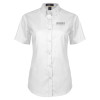 Thumbnail image for  Womens White Twill Button Up Short Sleeve