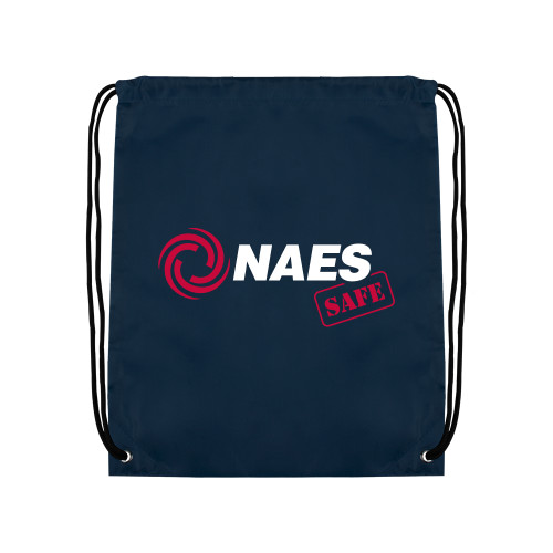 Navy Drawstring Backpack-NAES Safe