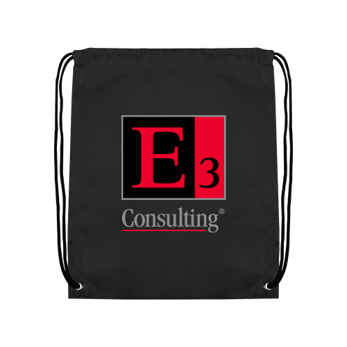 Black Drawstring Backpack-E3 Consulting