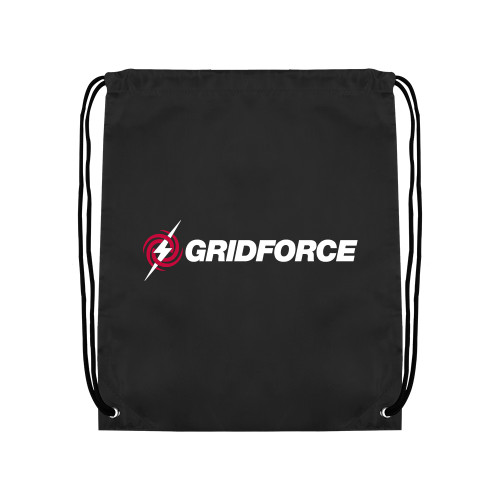 Black Drawstring Backpack-Gridforce