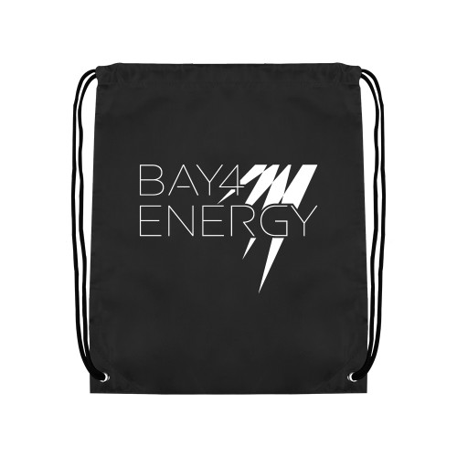 Black Drawstring Backpack-NAES Bay4 Energy