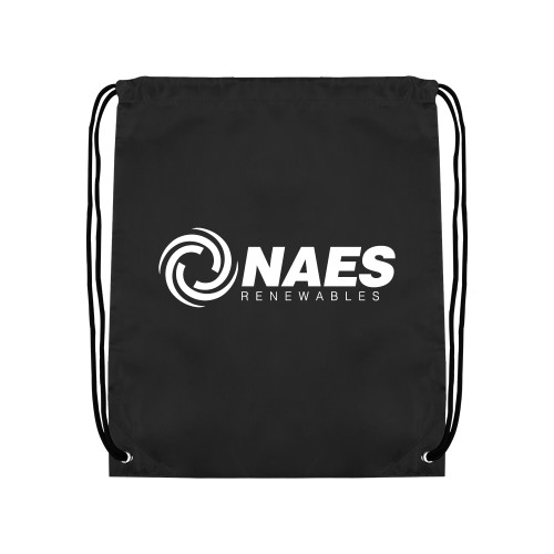 Black Drawstring Backpack-NAES Renewables