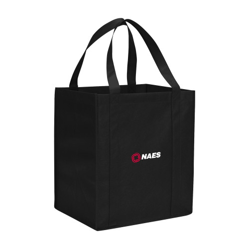 Non Woven Black Grocery Tote-NAES