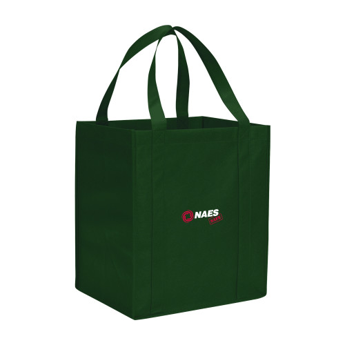 Non Woven Dark Green Grocery Tote-NAES Safe