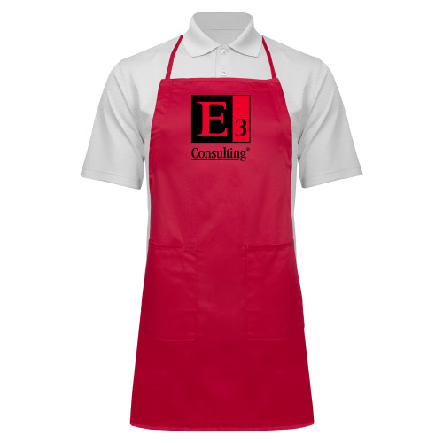 Full Length Red Apron-E3 Consulting