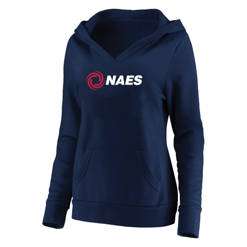 Womens Plus Navy Hoodie-NAES - PLUS