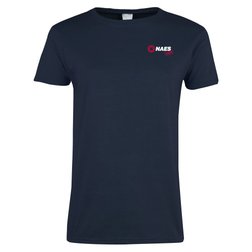 Womens Short Sleeve Navy Tee-NAES Safe