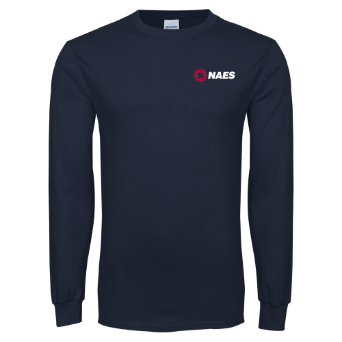 Navy Long Sleeve T-Shirt-NAES