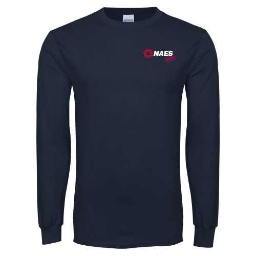 Navy Long Sleeve T-Shirt-NAES Safe