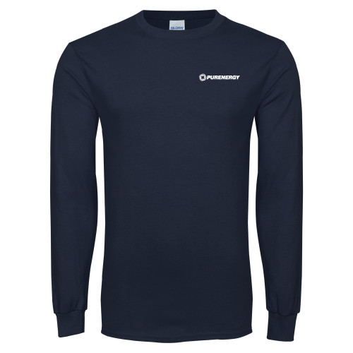Navy Long Sleeve T-Shirt-PurEnergy