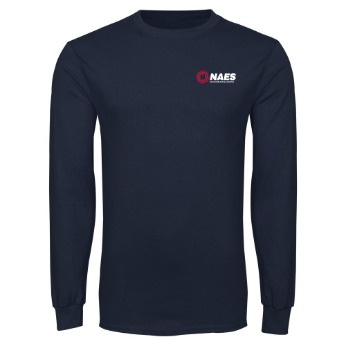 Navy Long Sleeve T Shirt-NAES Performance Center