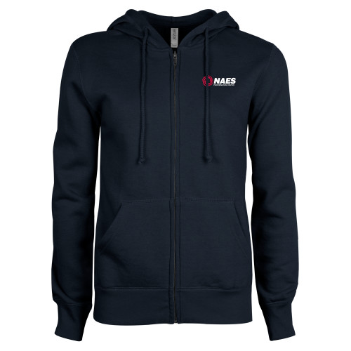 ENZA Womens Navy Fleece Full Zip Hoodie-NAES Performance Center