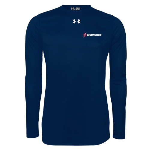Under Armour Navy Long Sleeve Tech Tee-Gridforce