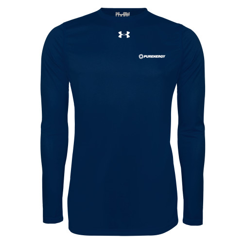 Under Armour Navy Long Sleeve Tech Tee-PurEnergy