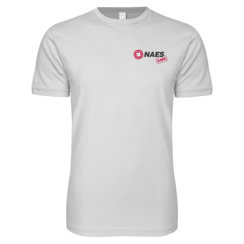 Next Level White SoftStyle T Shirt-NAES Safe
