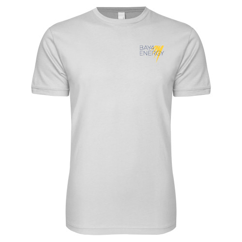 Next Level White SoftStyle T Shirt-NAES Bay4 Energy