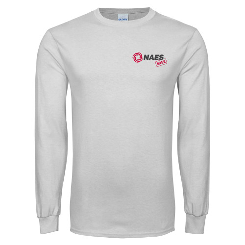 White Long Sleeve T Shirt-NAES Safe