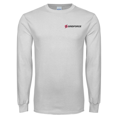 White Long Sleeve T Shirt-Gridforce