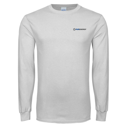 White Long Sleeve T Shirt-PurEnergy