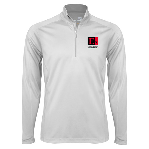 Syntrel White Interlock 1/4 Zip-E3 Consulting