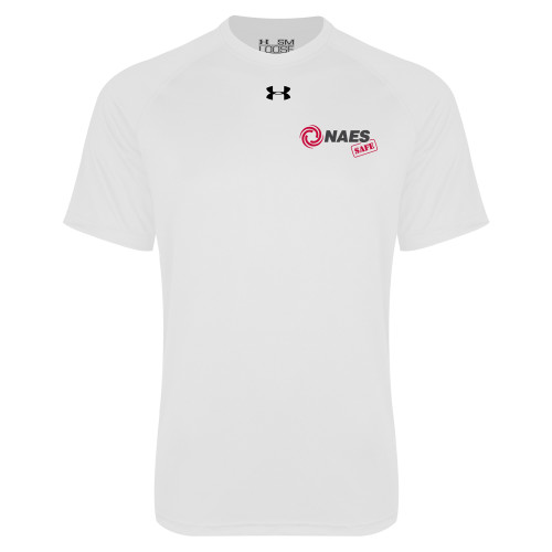 Under Armour White Tech Tee-NAES Safe
