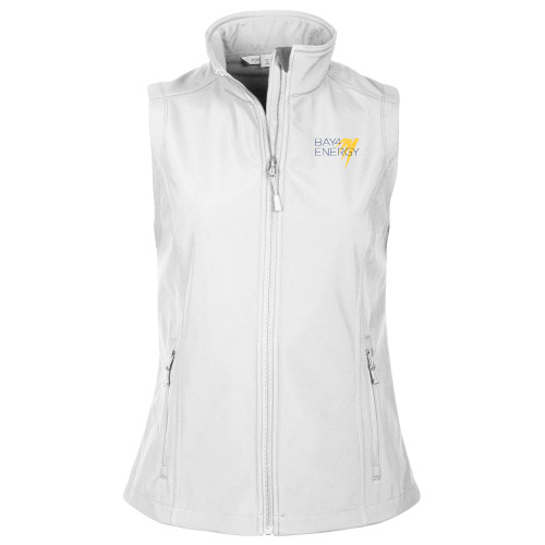 Womens White Core Softshell Vest-NAES Bay4 Energy