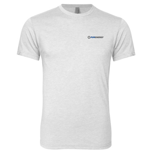 Next Level Heather White Triblend Tee-PurEnergy