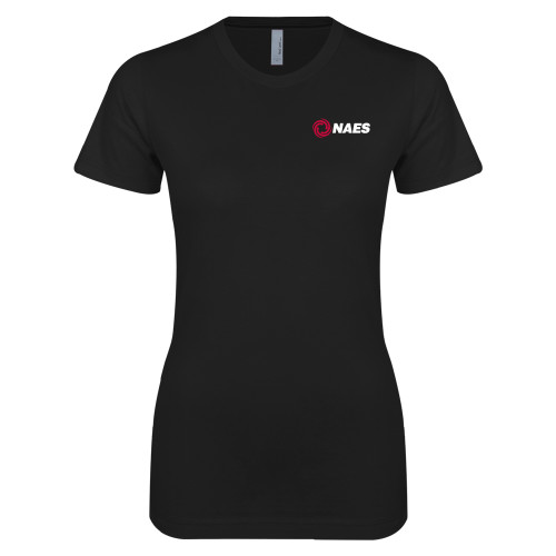 Next Level Womens Black Boyfriend Tee-NAES