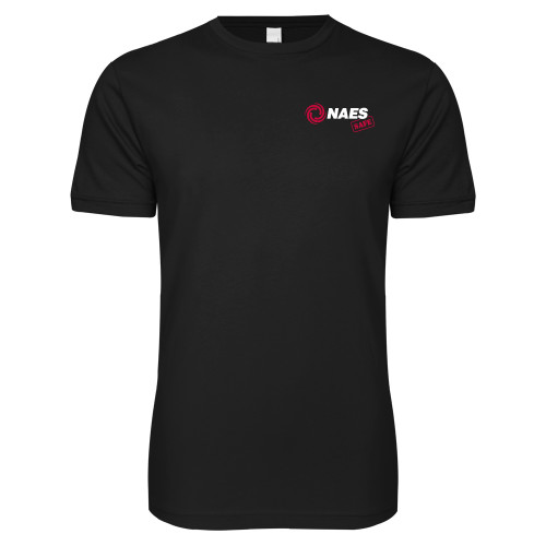 Next Level Black SoftStyle T Shirt-NAES Safe