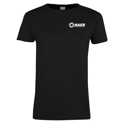 Womens Black Short Sleeve Tee-NAES Renewables