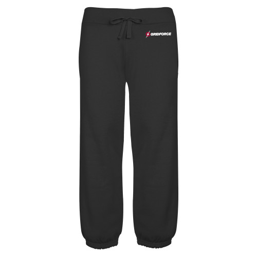 ENZA Womens Black Banded Fleece Capri-Gridforce