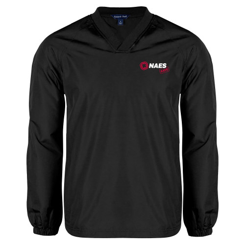 Black V Neck Raglan Windshirt-NAES Safe