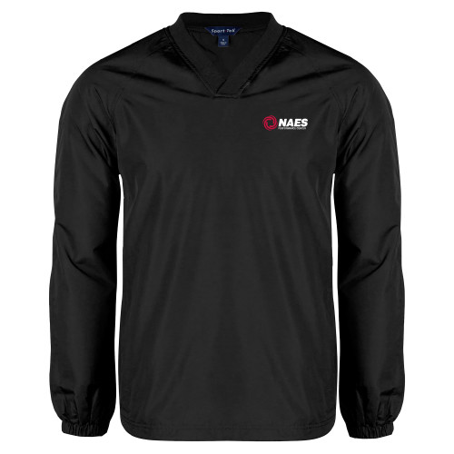 Black V Neck Raglan Windshirt-NAES Performance Center