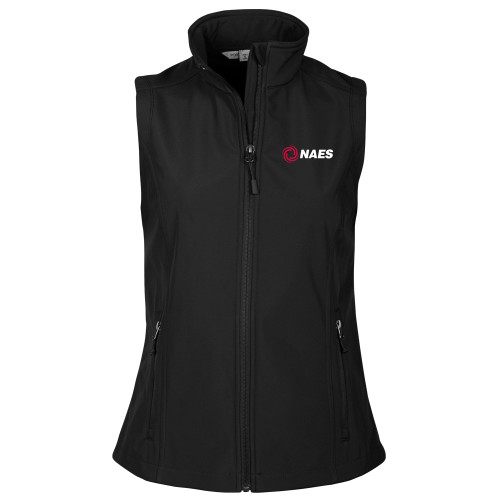 Womens Black Core Softshell Vest-NAES