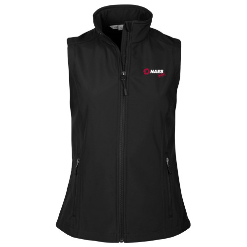Womens Black Core Softshell Vest-NAES Safe