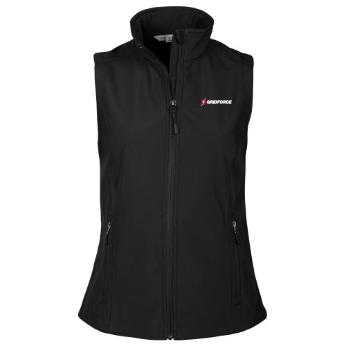 Womens Black Core Softshell Vest-Gridforce
