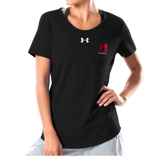 Under Armour Womens Black Charged Cotton Tee-E3 Consulting