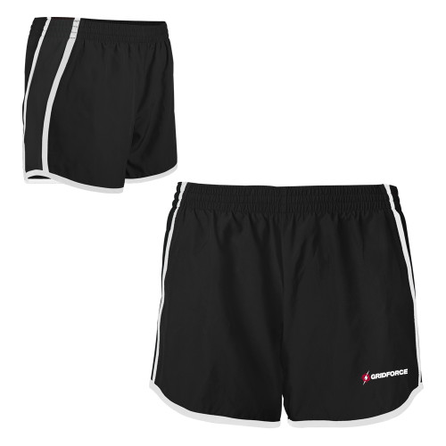 Womens Black/White Team Short-Gridforce
