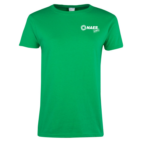 Womens Kelly Green Short Sleeve Tee-NAES Safe