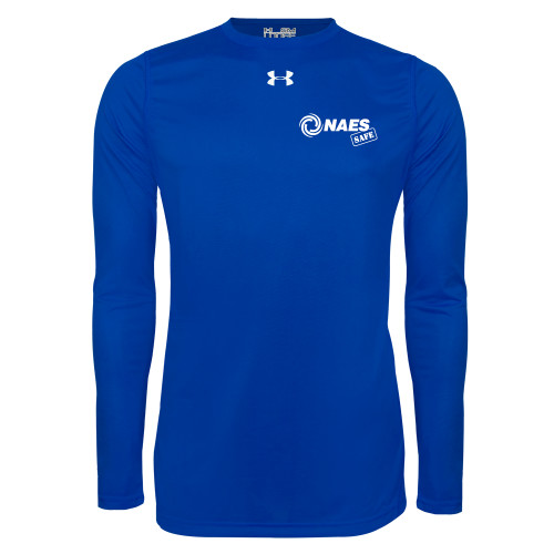 Under Armour Royal Long Sleeve Tech Tee-NAES Safe