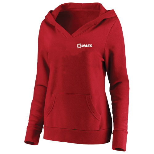 Womens Plus Red Hoodie-NAES - PLUS