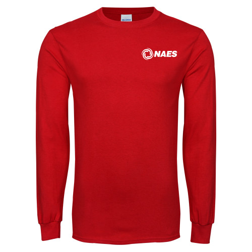Red Long Sleeve T Shirt-NAES