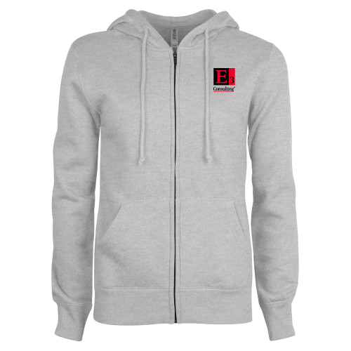 ENZA Womens Grey Fleece Full Zip Hoodie-E3 Consulting