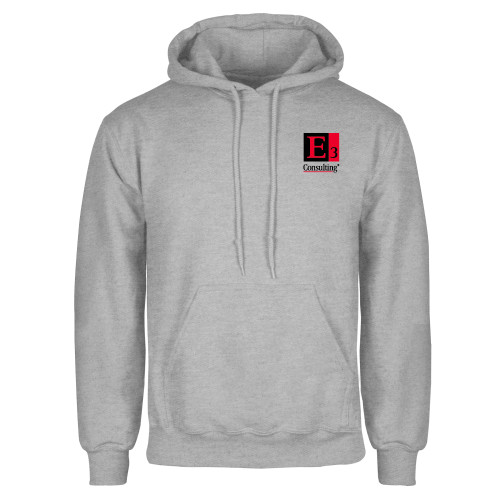 Grey Fleece Hoodie-E3 Consulting