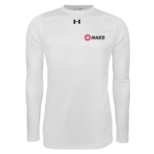 Under Armour White Long Sleeve Tech Tee-NAES